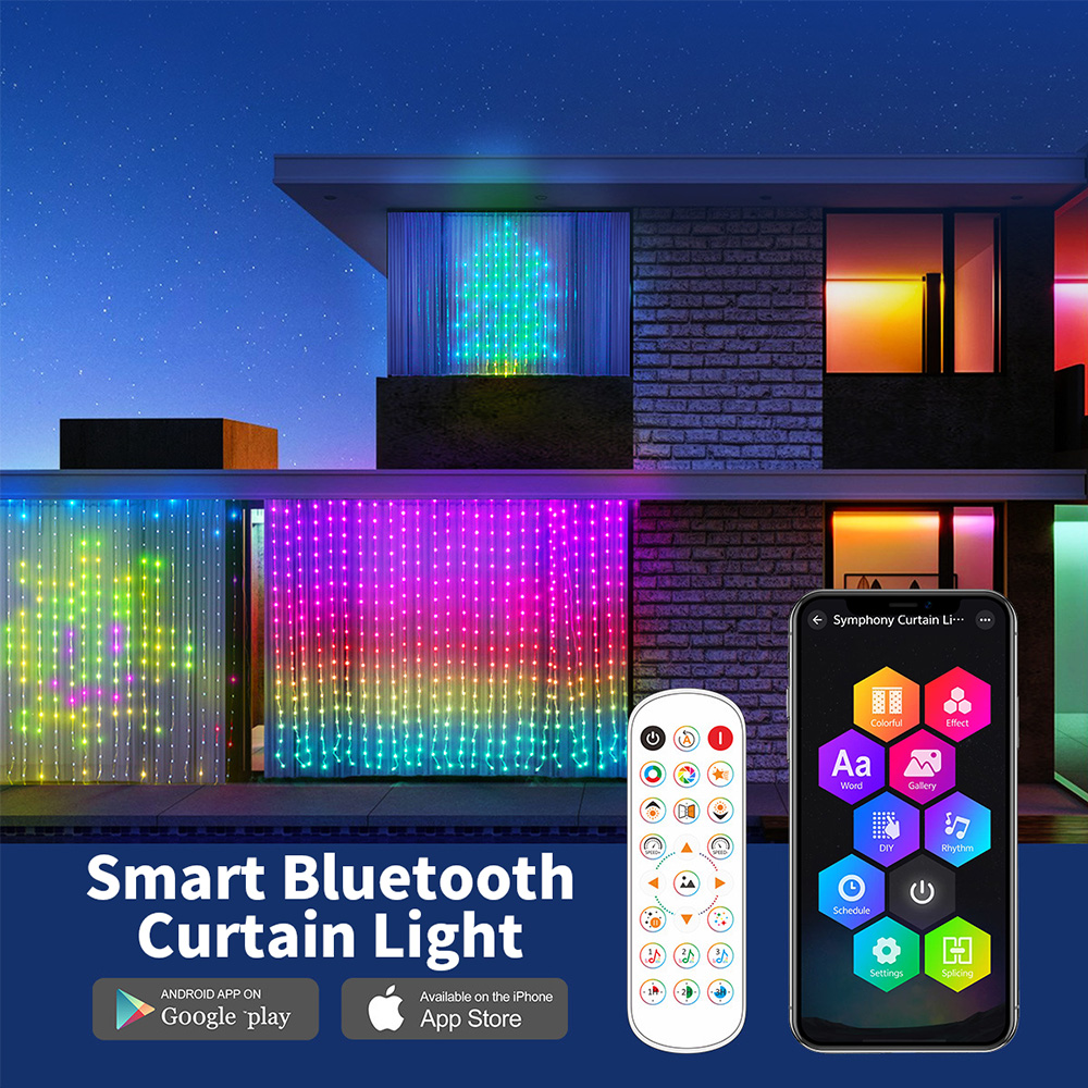 Smart Garden Rooms - Smart Curtain Lights LED RGB String