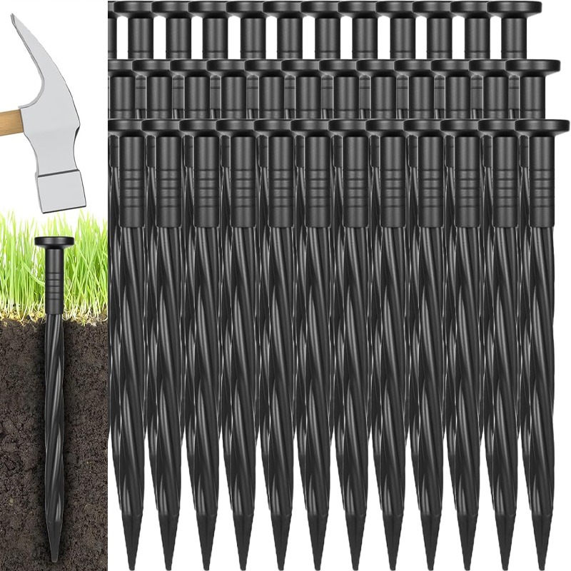 Smart Garden Edging - 10-50pcs Garden Plastic Lawn Stakes Ground