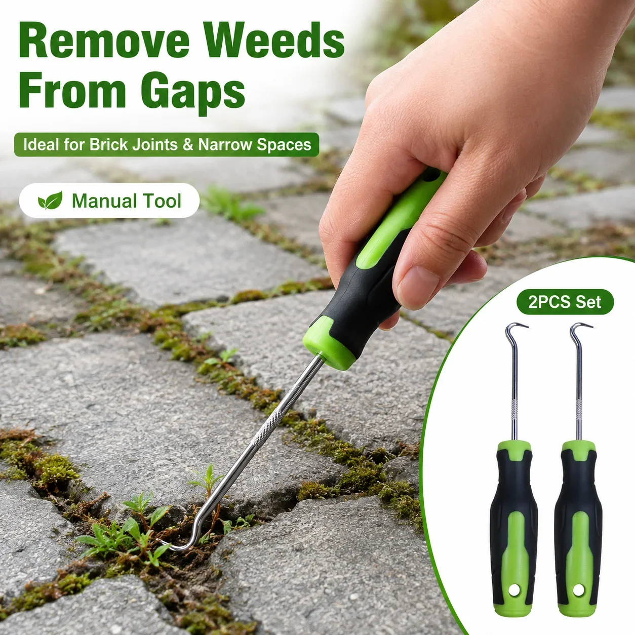 Smart Garden Edging - 2Pcs Manual Weeding Hook Tool Stainless