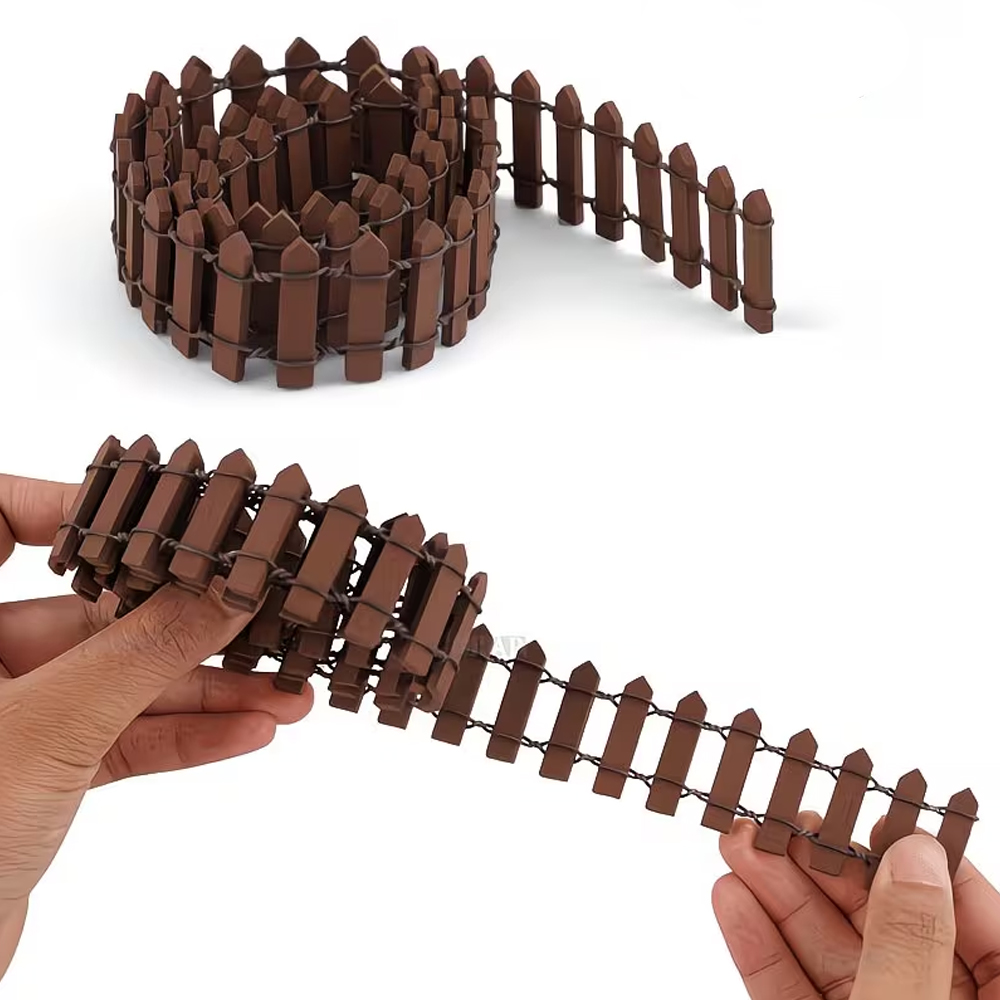 Smart Garden Edging - Mini Wooden Fence Set with Smooth