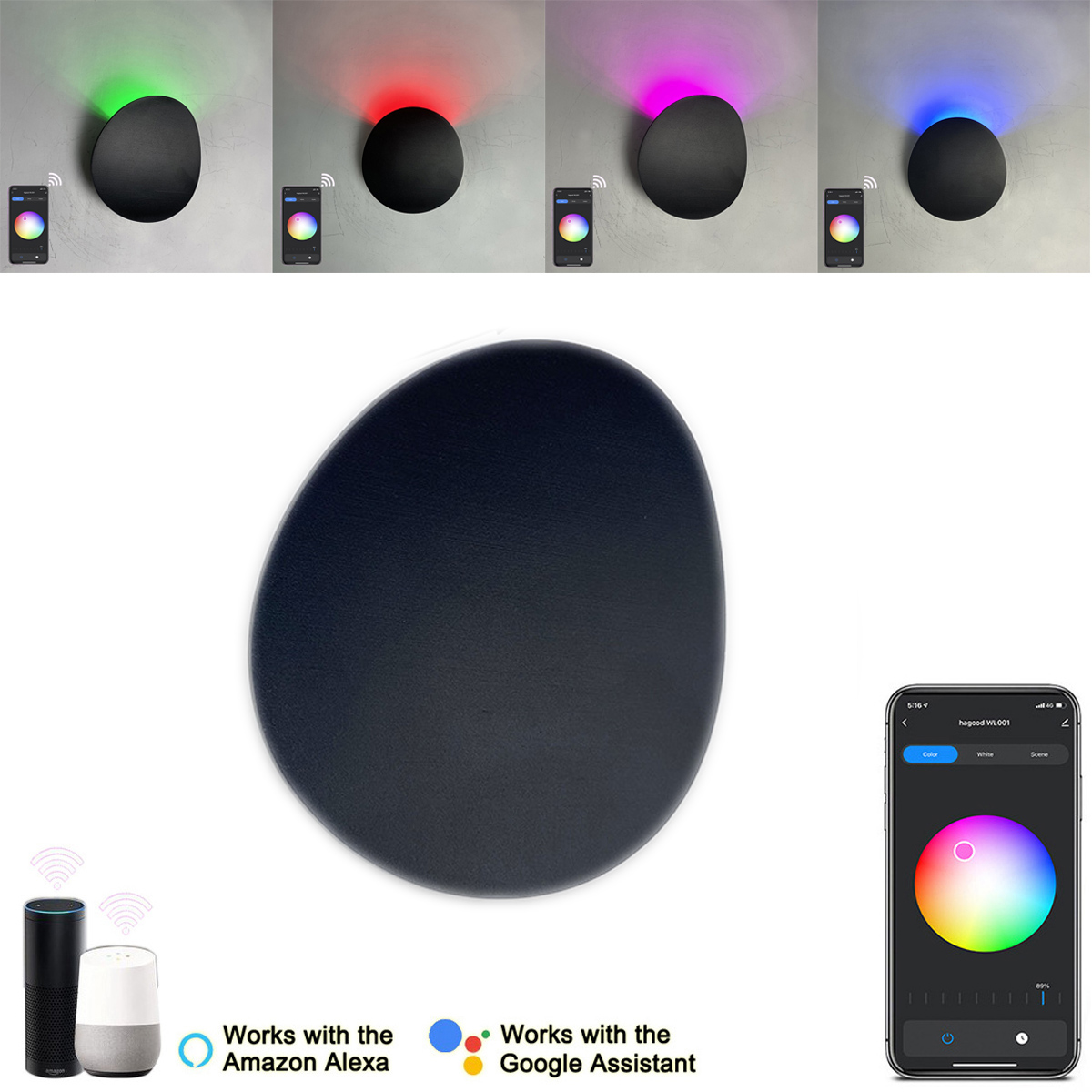 Smart Garden Rooms - 9W RGBW LED Wall Lamp Wifi
