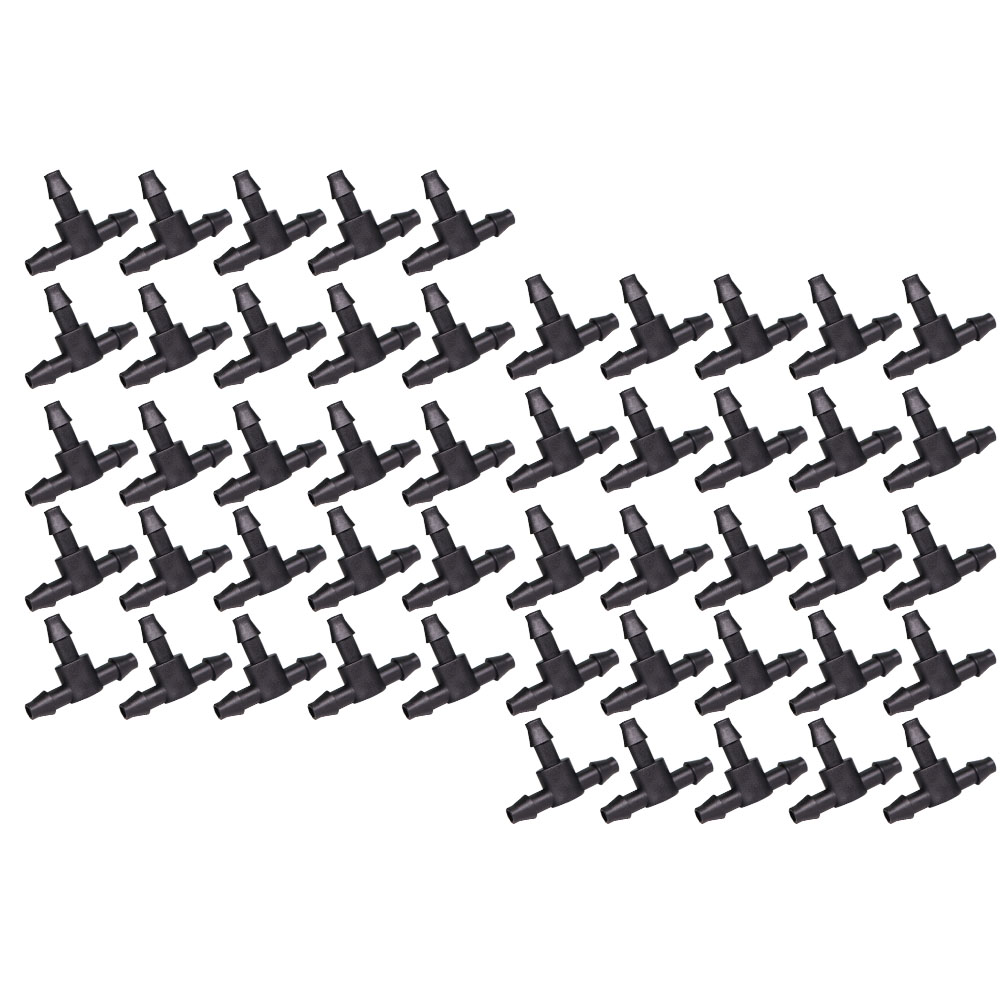 Smart Garden Watering - 50 Pcs Black 1/4 Inch Barbed