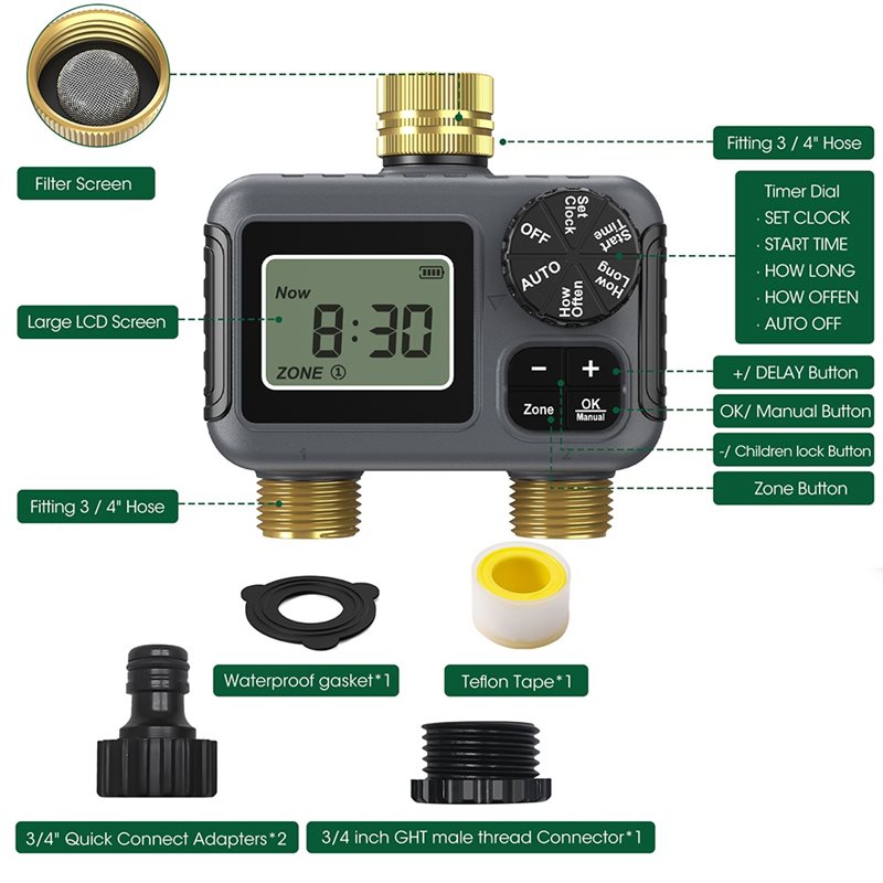AY14 -Dual Outlets Automatic I - огляд і ціна Smart Garden Watering