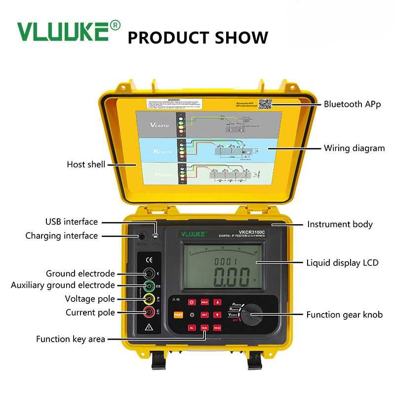 VLUUKE VKCR3100C Soil Resistiv - огляд і ціна Soil Test Digital