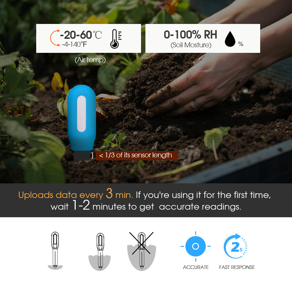 1PCS Tuya Zigbee Soil Sensor H - огляд і ціна Smart Garden Usa