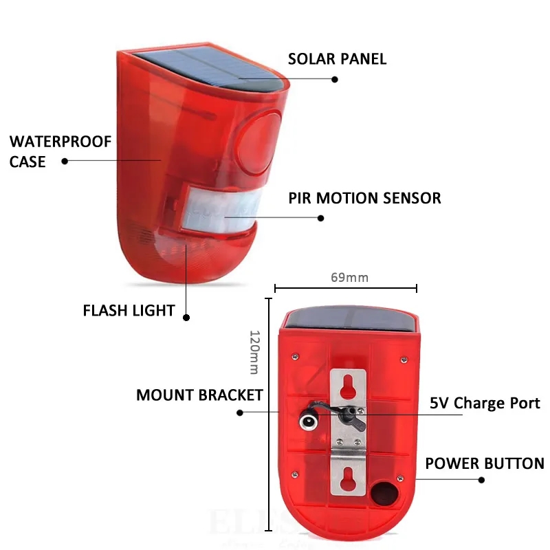 Waterproof Solar Powered Alarm - огляд і ціна Smart Garden Solar Lights
