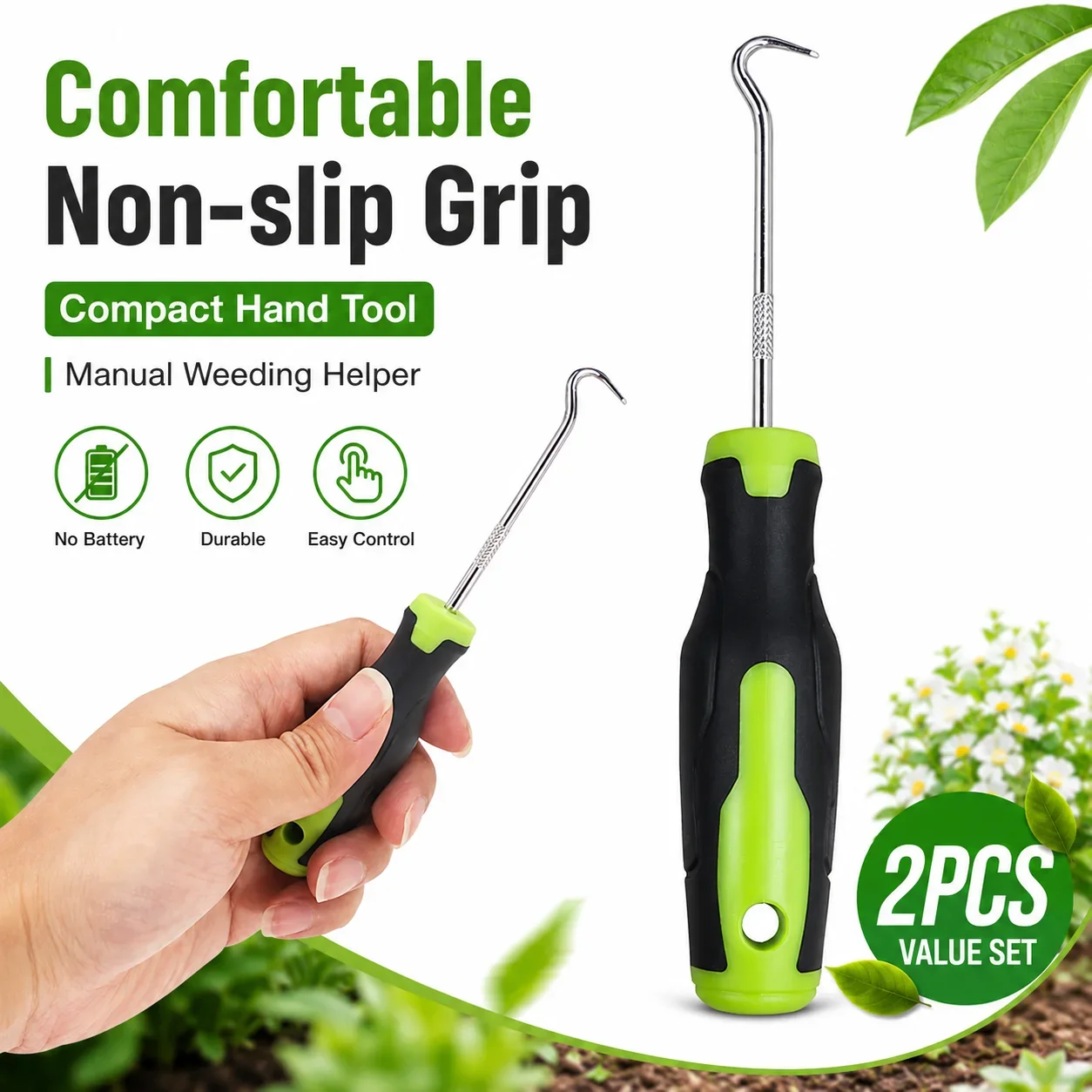 2Pcs Manual Weeding Hook Tool  - огляд і ціна Smart Garden Edging