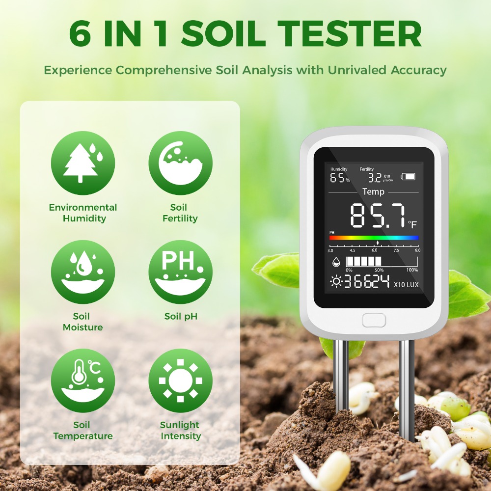 6-in-1 Soil Test Kit Rechargea - огляд і ціна Soil Test Digital