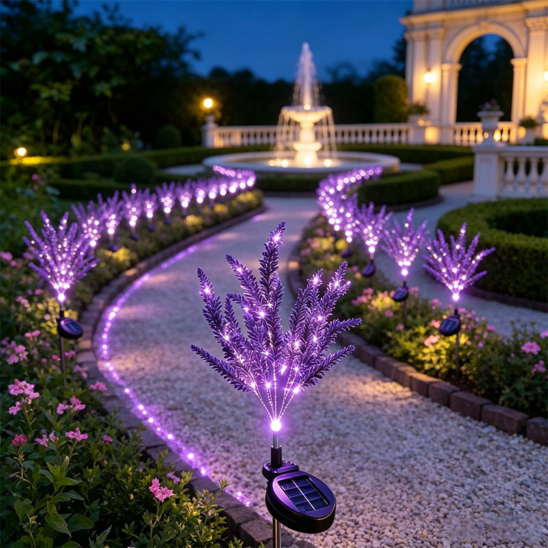 1/2Pcs 7 Heads Purple Solar La - огляд і ціна Smart Garden Solar Lights