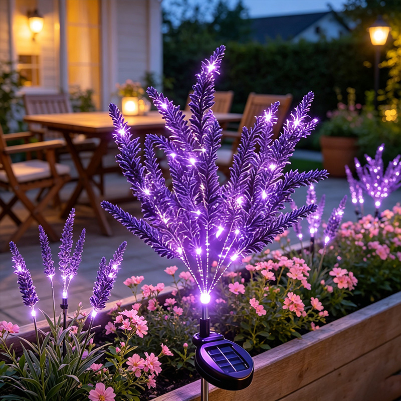 1/2Pcs 7 Heads Purple Solar La - огляд і ціна Smart Garden Solar Lights