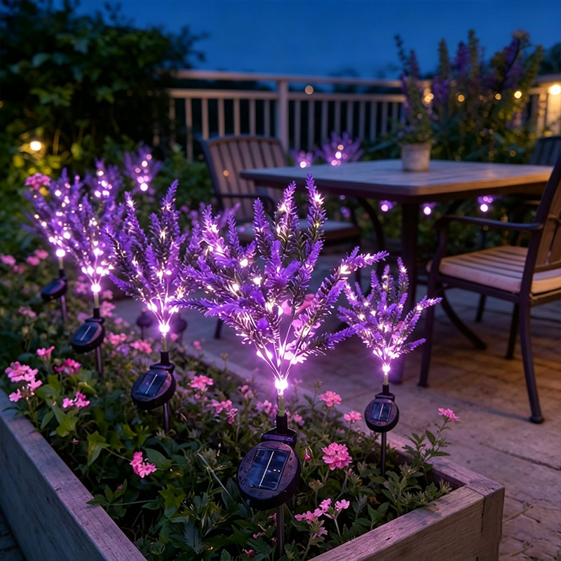 1/2Pcs 7 Heads Purple Solar La - огляд і ціна Smart Garden Solar Lights