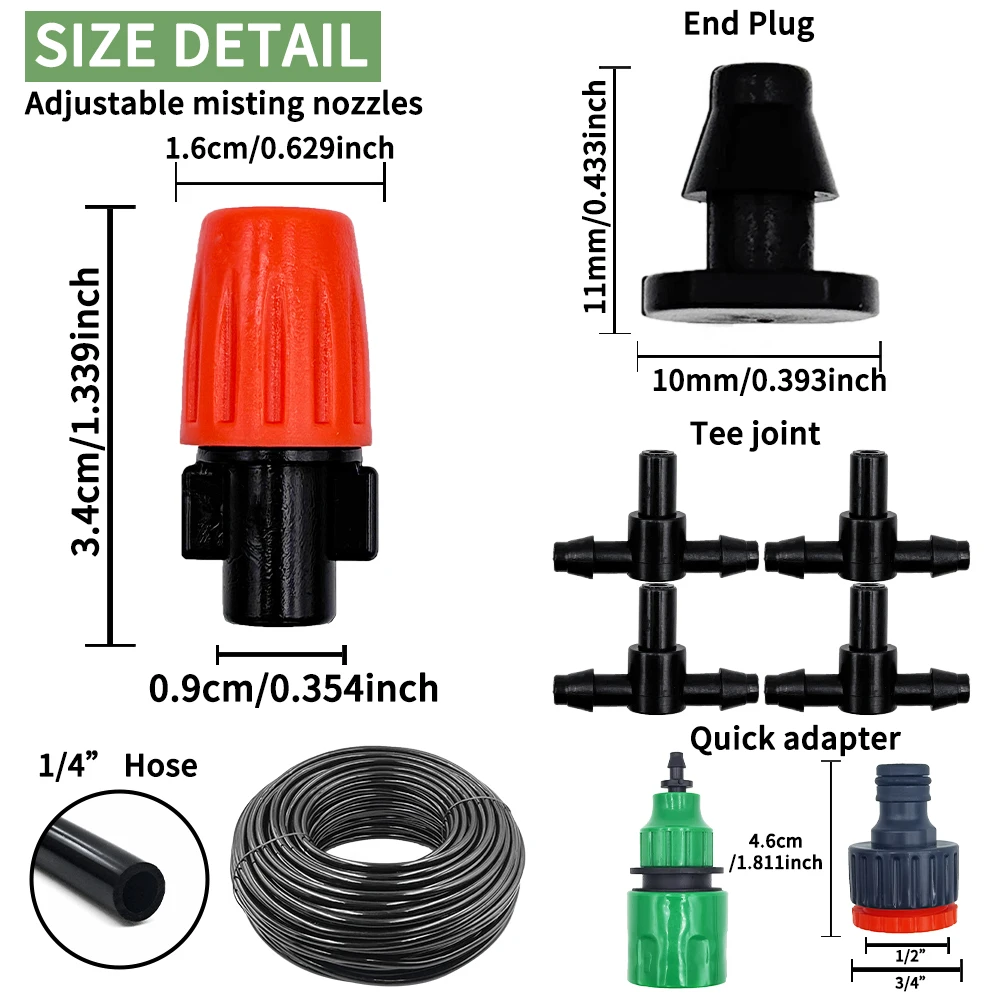 Fog Nozzles Irrigation Kit 5M- - огляд і ціна Smart Garden Project