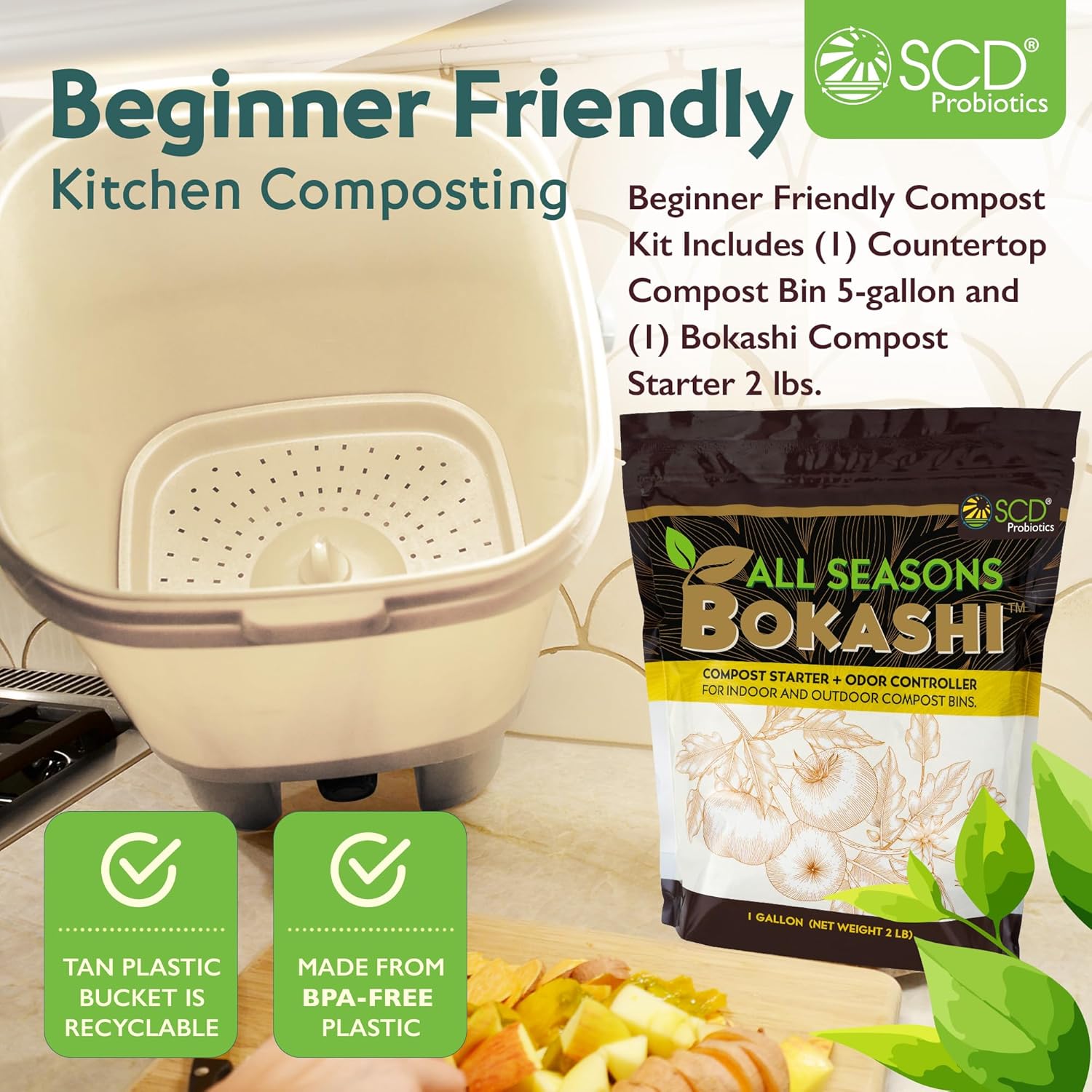 Indoor Composter for Kitchen C - огляд і ціна Composting Kit Indoor