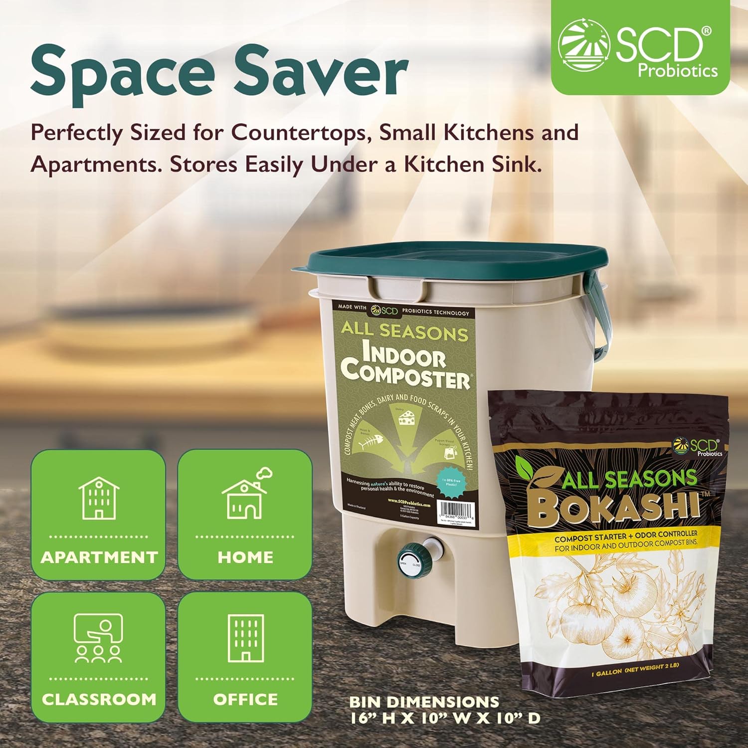 Indoor Composter for Kitchen C - огляд і ціна Composting Kit Indoor