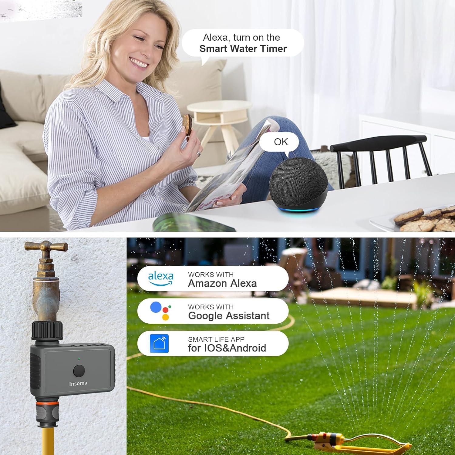 Insoma Wifi Automatic Sprinkle - огляд і ціна Smart Garden Keeper